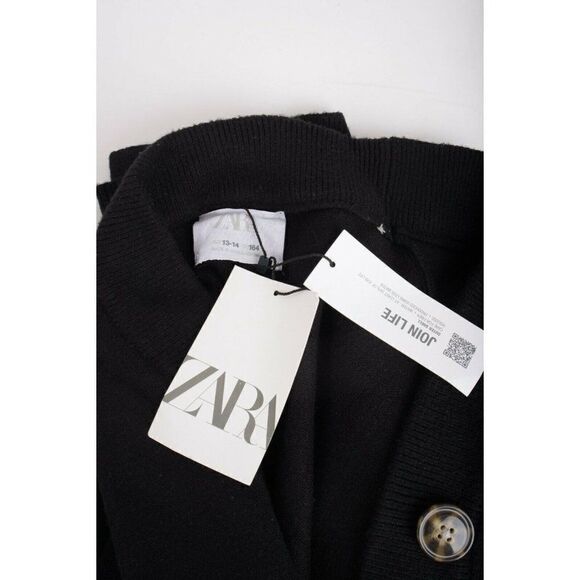 Zara Girls Buttoned Knit Waistcoat Sweater Vest Size 13-14 yr Black 8082/702 NWT - Picture 7 of 7